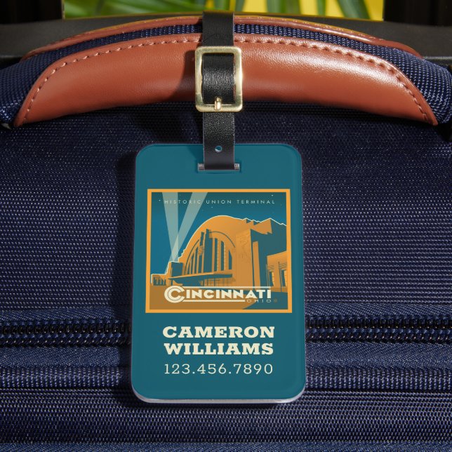 Cincinnati, Ohio | Historic Union Terminal Luggage Tag (Front Insitu 2)