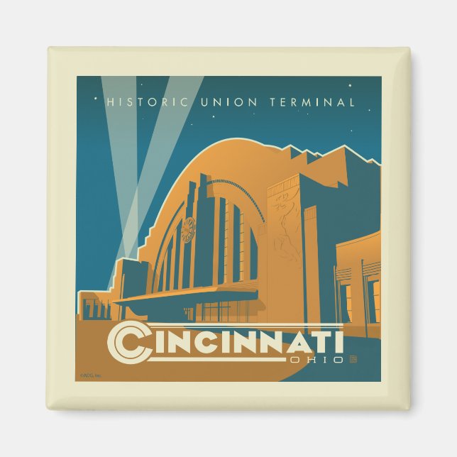 Cincinnati, Ohio | Historic Union Terminal Magnet (Front)