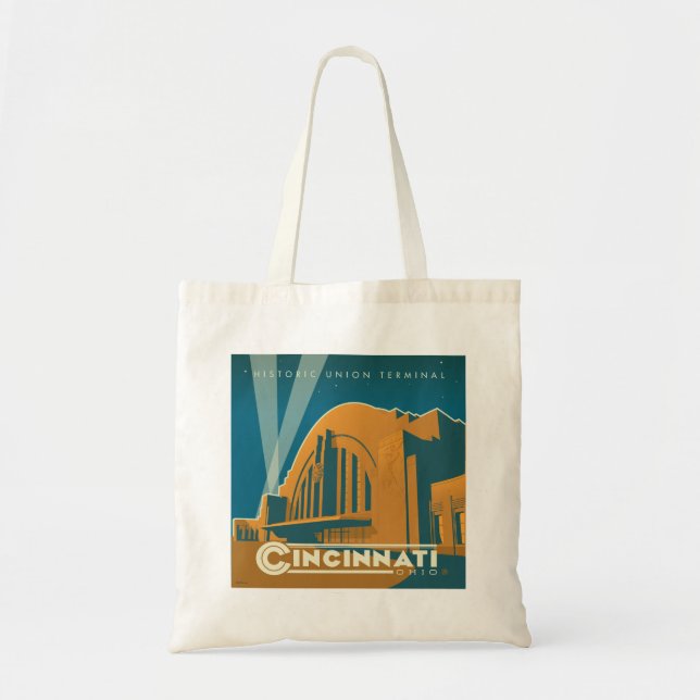 Cincinnati, Ohio | Historic Union Terminal Tote Bag (Front)