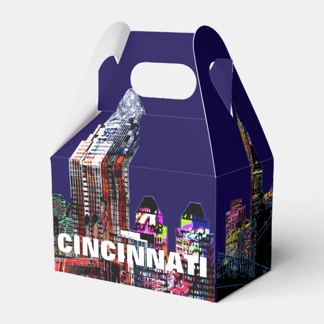 Cincinnati, Ohio in graffiti Favour Box (Front Side)