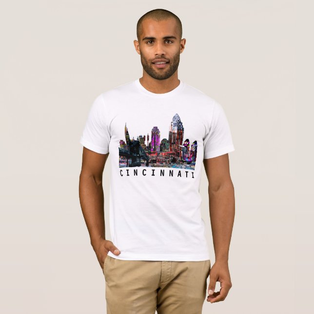 Cincinnati, Ohio in graffiti T-Shirt (Front Full)