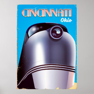 Cincinnati, Ohio Locomotive travel poster. Poster