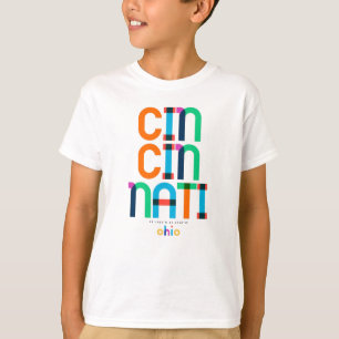 Cincinnati Ohio Mid Century, Pop Art, T-Shirt