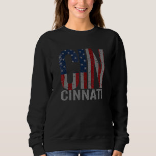 Cincinnati Ohio Patriots Memorial Day Usa Flag Cin Sweatshirt