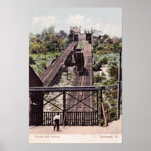Cincinnati Ohio Price's Hill Incline Poster (Front)