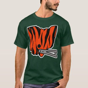 Cincinnati Ohio Retro Helmet Black T-Shirt