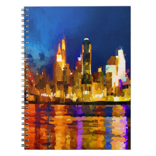 Cincinnati Ohio Skyline at Night Notebook