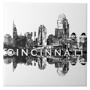 Cincinnati, Ohio skyline Ceramic Tile