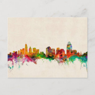 Cincinnati Ohio Skyline Cityscape Postcard