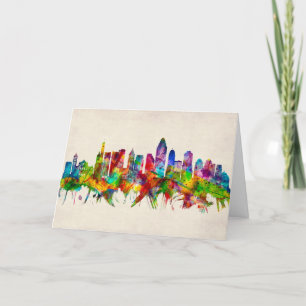 Cincinnati Ohio Skyline Holiday Card
