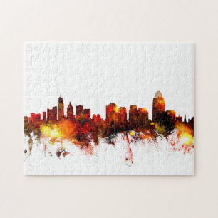 Cincinnati Ohio Skyline Jigsaw Puzzle
