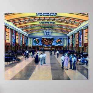 Cincinnati Ohio Union Terminal Concourse Poster