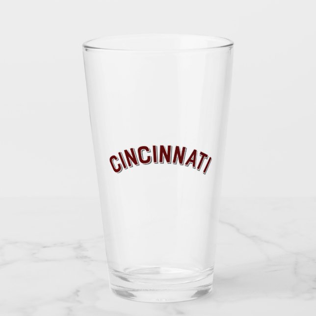 Cincinnati, Ohio Vintage Arch Glass (Front)