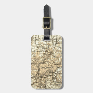 Cincinnati Ohio Vintage Map Luggage Tag