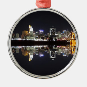 Cincinnati Reflection Metal Ornament