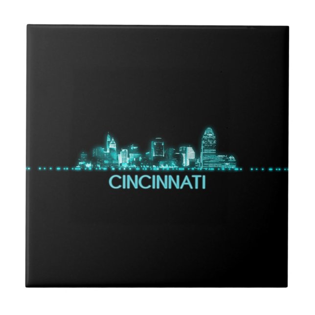 Cincinnati Skyline Ceramic Tile (Front)