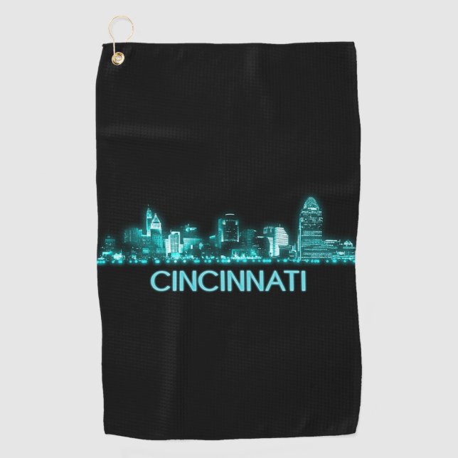 Cincinnati Skyline Golf Towel (Front)