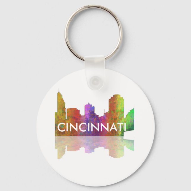 Cincinnati Skyline Key Ring (Front)