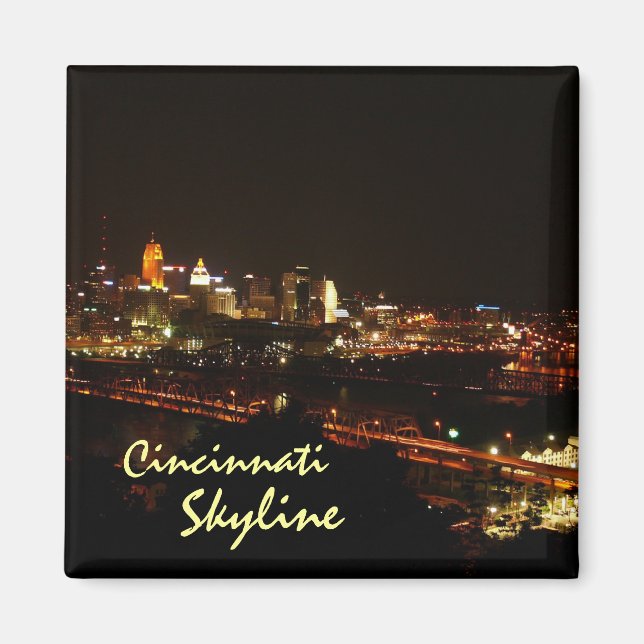 Cincinnati Skyline Magnet (Front)