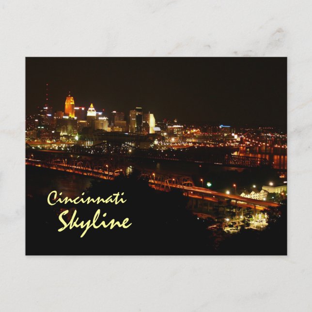 Cincinnati Skyline Postcard (Front)