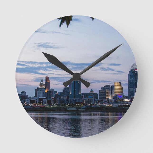 Cincinnati Skyline Round Clock (Front)