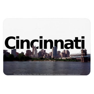 Cincinnati Skyline with Cincinnati in the Sky Magnet