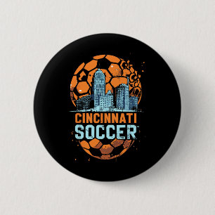 Cincinnati Soccer City Skyline Cool Cincy 513  6 Cm Round Badge
