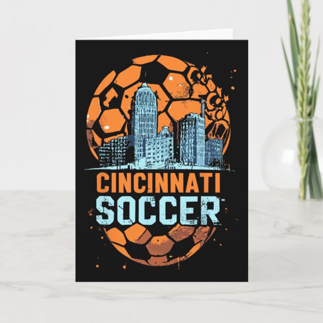 Cincinnati Soccer City Skyline Cool Cincy 513  Card (Front)