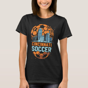 Cincinnati Soccer City Skyline Cool Cincy 513  T-Shirt