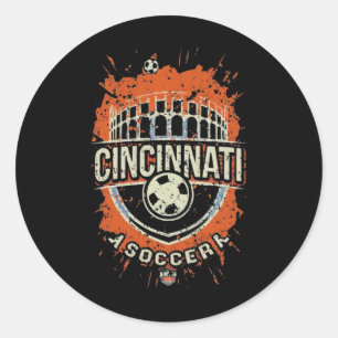 Cincinnati Soccer  Classic Round Sticker