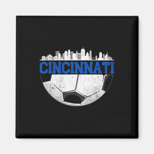 Cincinnati Soccer Distressed Cincy nati Magnet