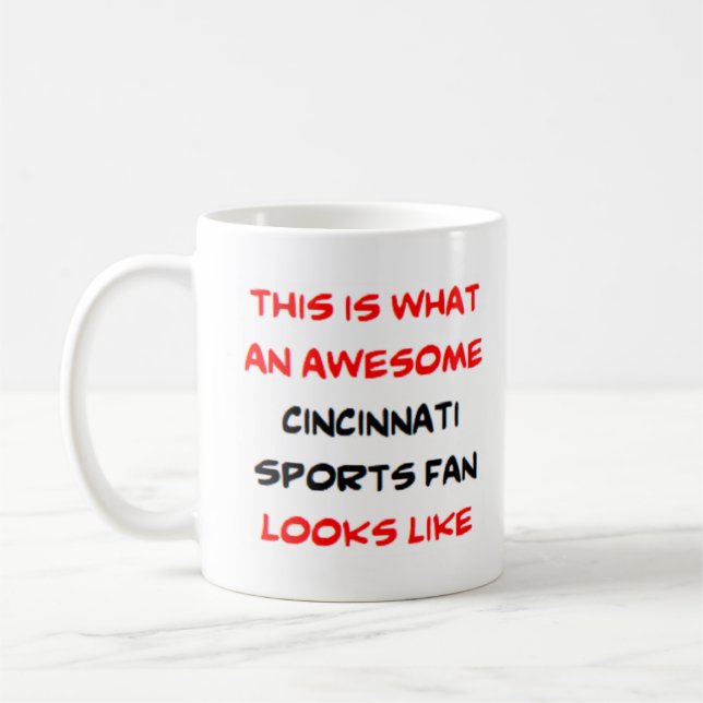 cincinnati sports fan, awesome coffee mug (Left)