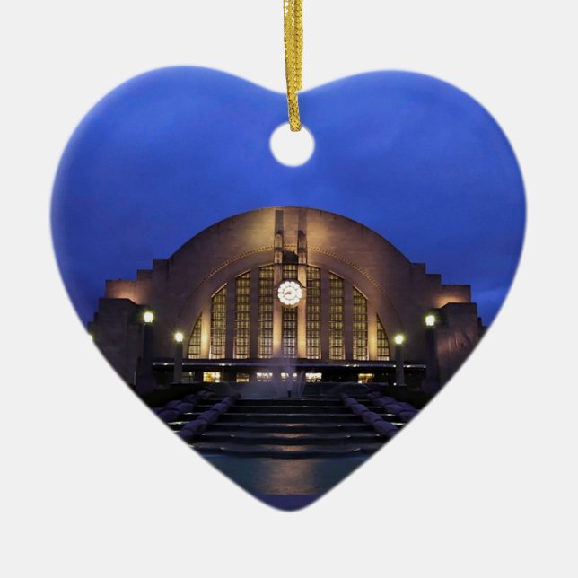 Cincinnati Union Terminal/Museum Centre Ceramic Tree Decoration (Front)