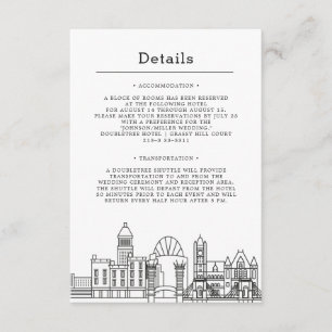 Cincinnati Wedding   Guest Information Enclosure Card