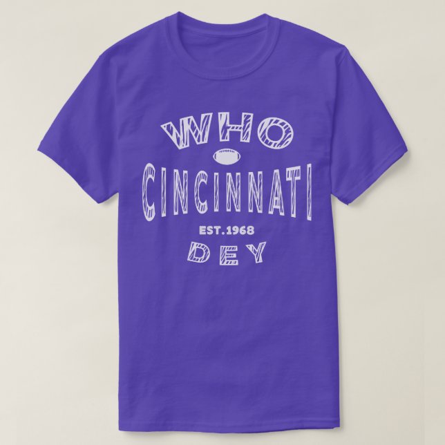 Cincinnati Who Dey 1968 T-Shirt (Design Front)