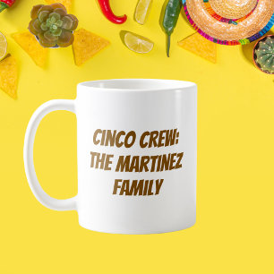 Cinco Crew Personalised Family Name Coffee Mug