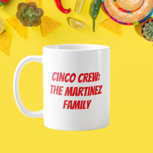 Cinco Crew Personalised Family Name Coffee Mug