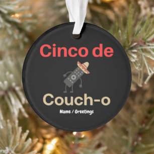Cinco de Couch-o Remote Control Sombrero Funny Ornament