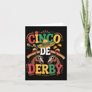 Cinco De Derby Funny Derby De Mayo Taco Horse Raci Card