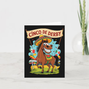 Cinco De Derby Funny Horse Racing Derby De Mayo  Card