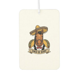 Cinco de Derby Horse Taco Sombrero Vintage Design Car Air Freshener