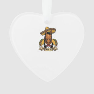 Cinco de Derby Horse Taco Sombrero Vintage Design Ornament