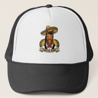 Cinco de Derby Horse Taco Sombrero Vintage Design Trucker Hat