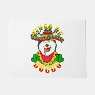 Cinco De Doggo Funny Alaskan Malamute Dog For Doormat