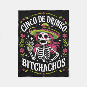 Cinco De Drinko Achos Cinco De Mayo Mexican Party Fleece Blanket