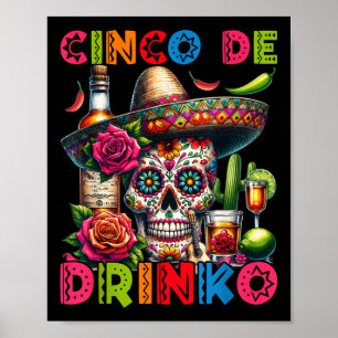 Cinco De Drinko Achos Fiesta Gift Cinco De Drinko  Poster
