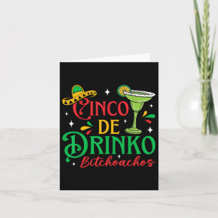 Cinco De Drinko Achos Funny Cinco De Mayo Drinking Card