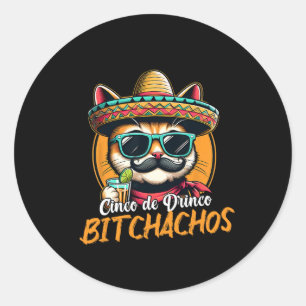 Cinco De Drinko Achos Funny Drinking Classic Round Sticker