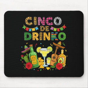 Cinco de drinko cinco de mayo fiesta margarita  mouse pad