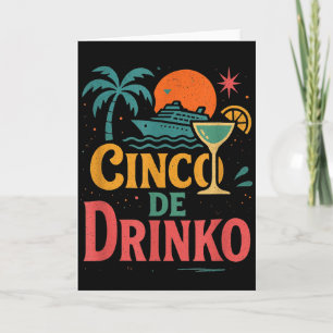 Cinco de drinko fiesto cinco de mayo mens fiesta 5 card